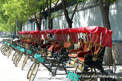 Tricyle riding inside the Hutongs