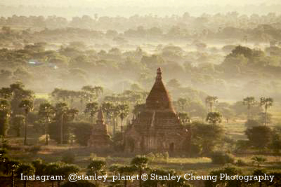 Hotair Balloon over Bagan